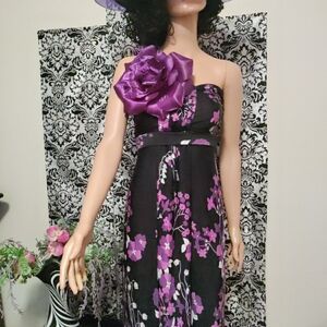 Purple and black maxi dress size 14